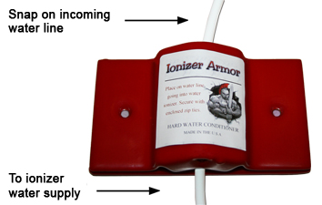 snap the ionizer armor on your water line